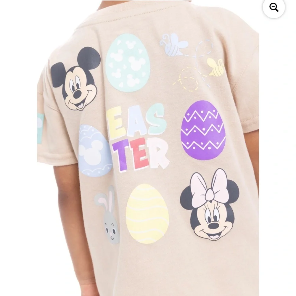 New MICKEY MOUSE KIDS TODDLERS EASTER SHIRT AND SHORT SET SUMMER Egg Minnie